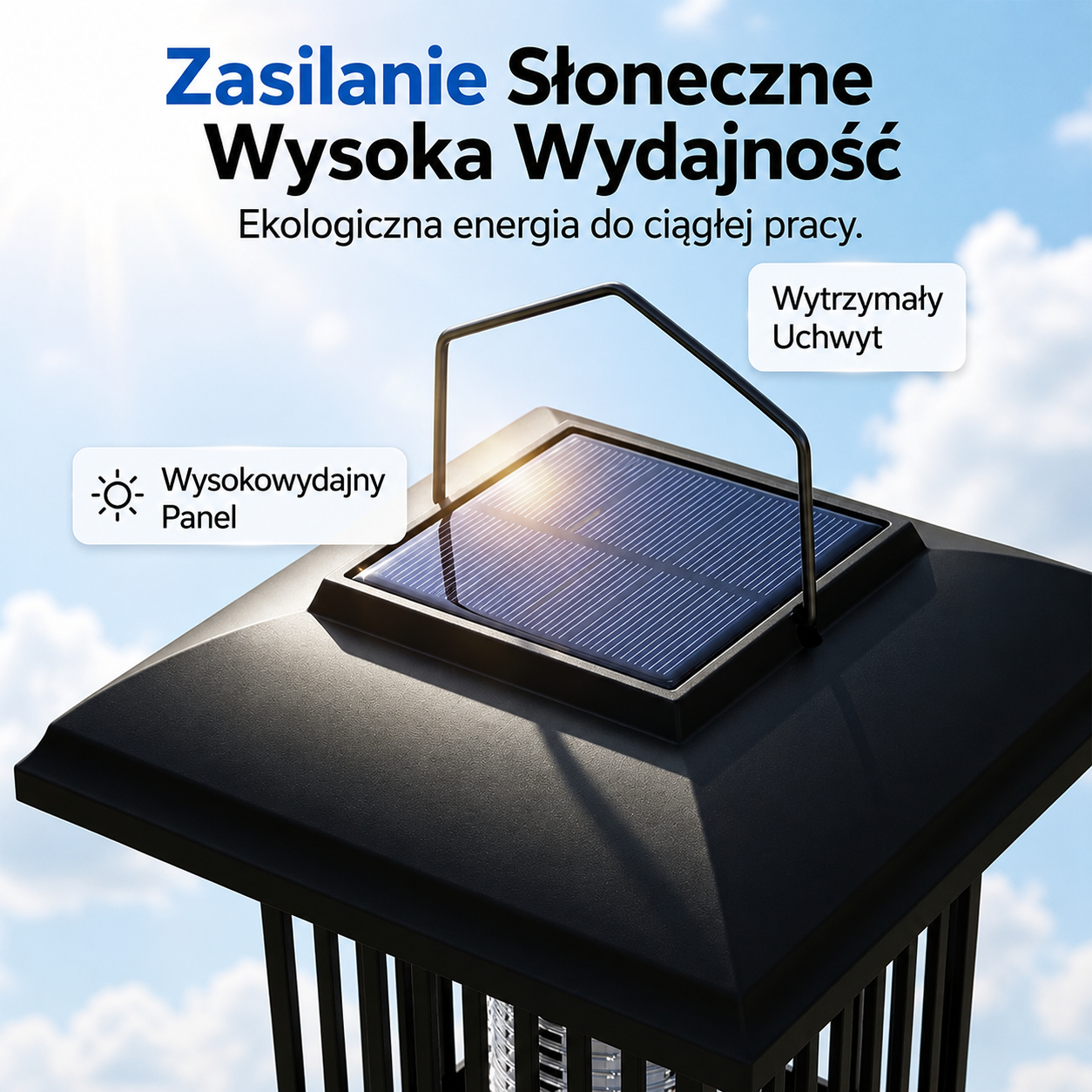 SolarnaTarcza™ - Solarna lampa przeciw komarom LED do ogrodu