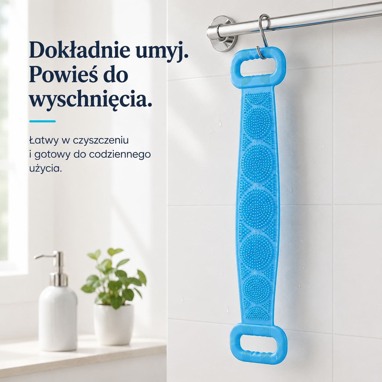 SilikoPlecy™ – Elastyczny Pas do Mycia Pleców i Masażu