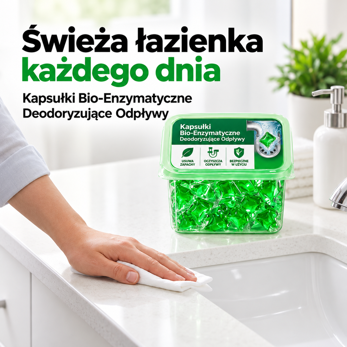 Drainova™ - Bio-enzymatyczne kapsułki do rur i odpływów