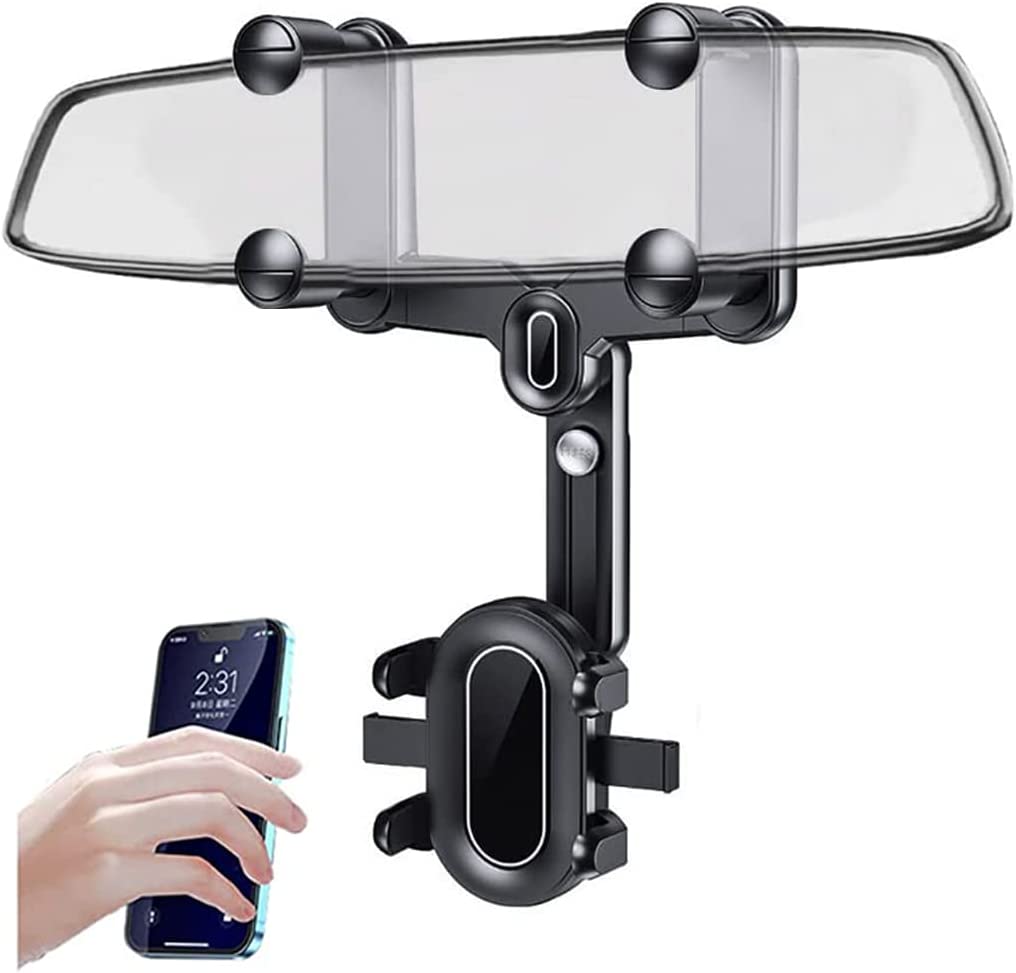LusterGrip™ – Obrotowy i wysuwany uchwyt na telefon do lusterka samochodowego 360°