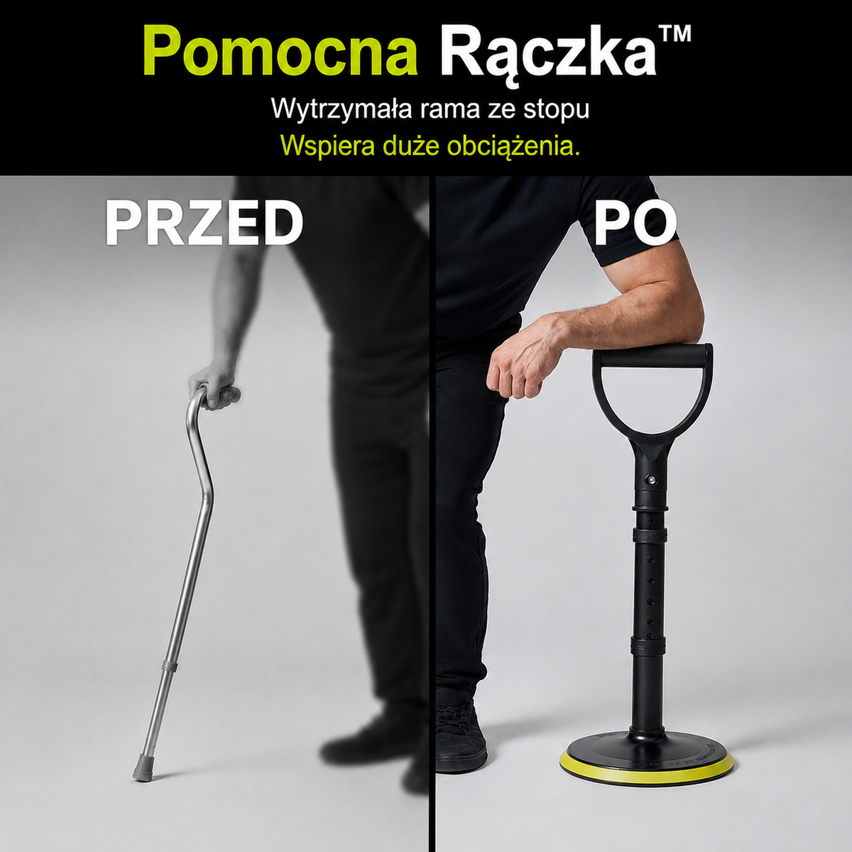 Pomocna Rączka™ – Regulowana Podpora do Wstawania