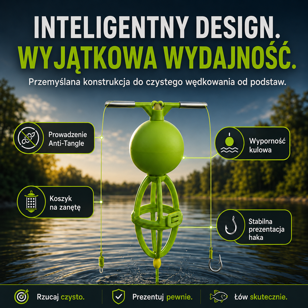FeederPro™ – Profesjonalny Koszyczek Zanętowy Anti-Tangle do Wędkarstwa