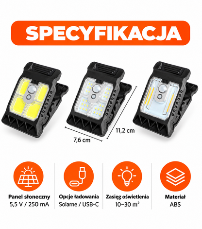 SolarLux - Solarna lampa LED z czujnikiem ruchu