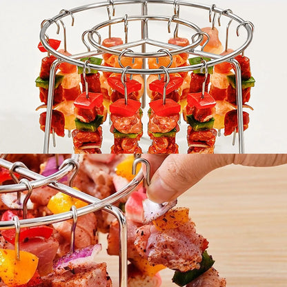Grillownik™ – Stojak na Szaszłyki do Air Fryera | Równomierne Pieczenie Bez Obracania
