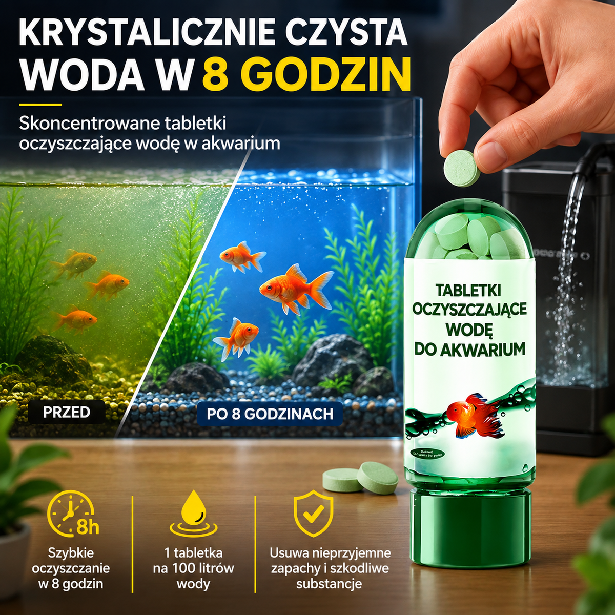 AquaVita™ - Tabletki do oczyszczania wody w akwarium