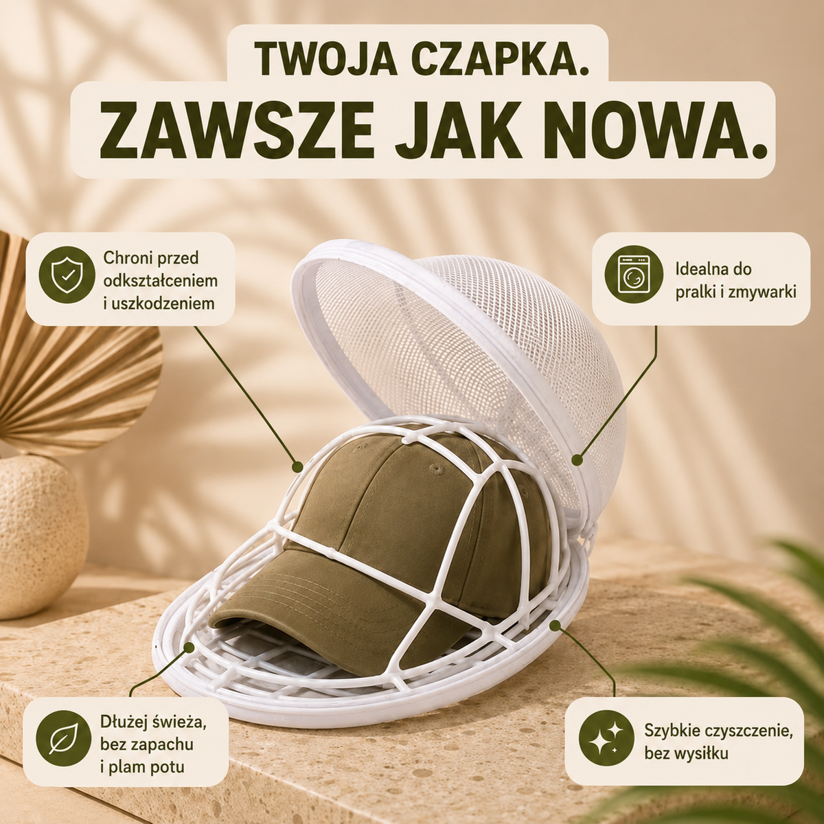 CzapkoForm™ – Ochronna Forma do Prania Czapek