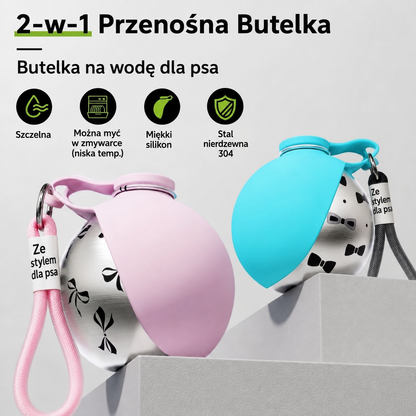 PsiaKropla™ - Kompaktowa Butelka i Miska 2w1 dla Psa