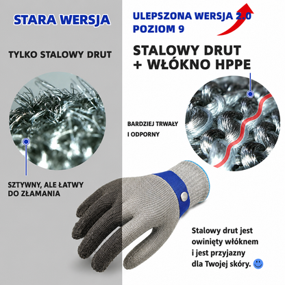 StalGrip™ - Profesjonalna rękawica antyprzecięciowa ze stali nierdzewnej 316L
