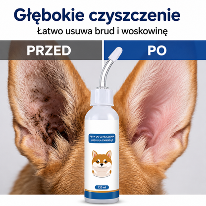 CzysteUszko™ - Łagodny Płyn do Czyszczenia Uszu Psów i Kotów