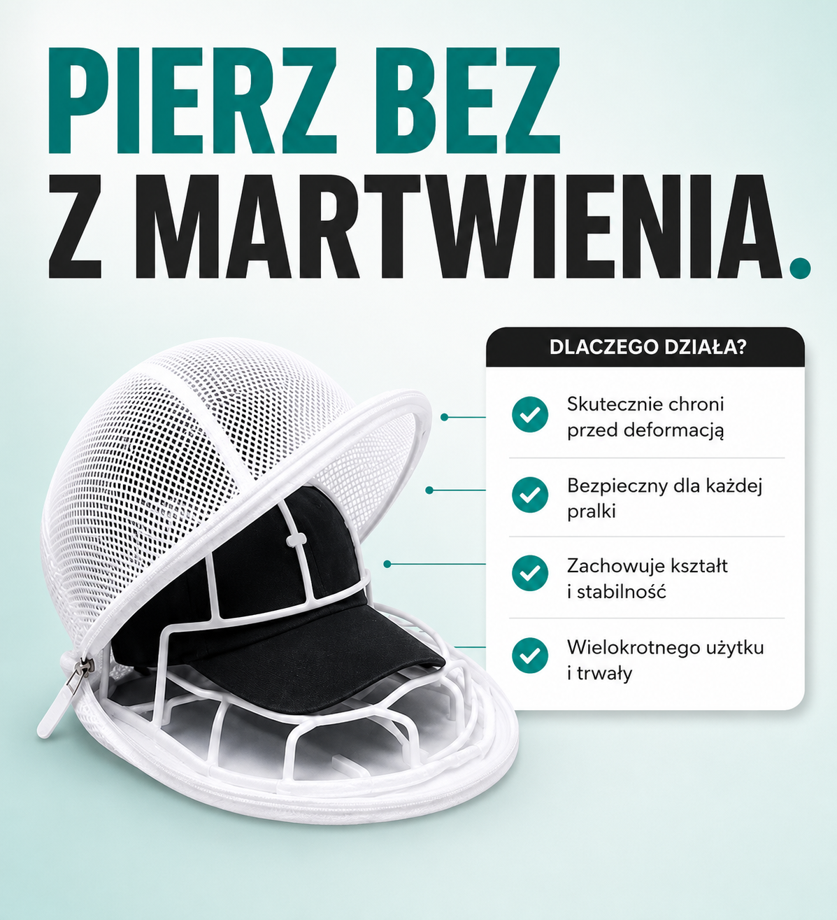 CzapkoForm™ – Ochronna Forma do Prania Czapek