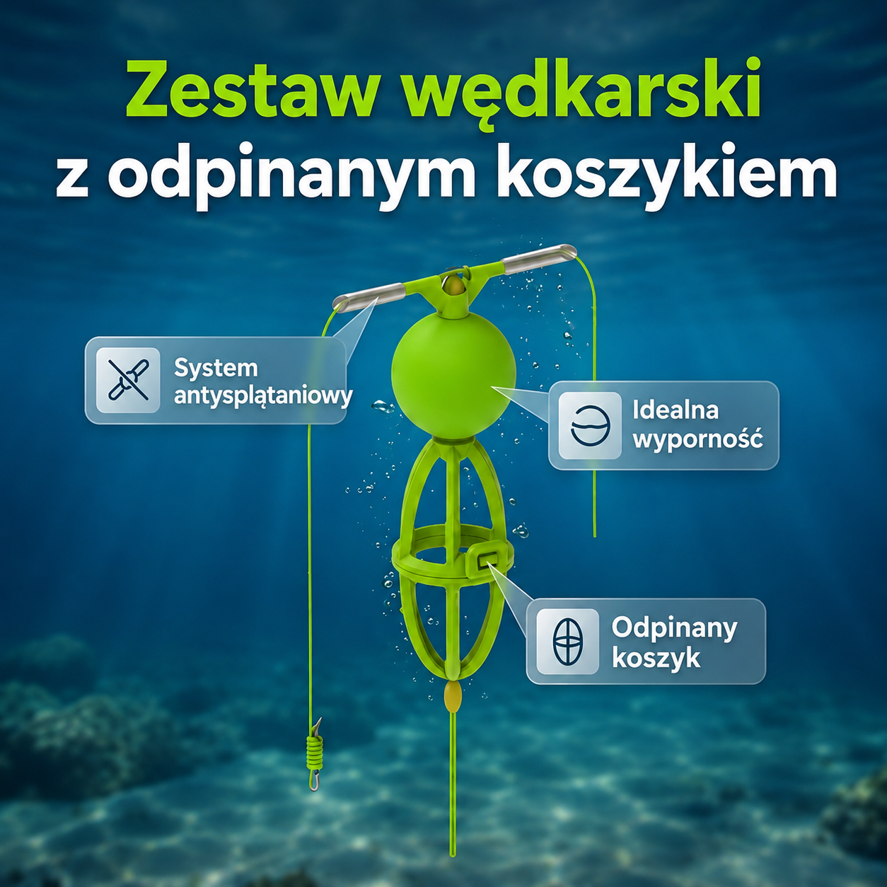 FeederPro™ – Profesjonalny Koszyczek Zanętowy Anti-Tangle do Wędkarstwa