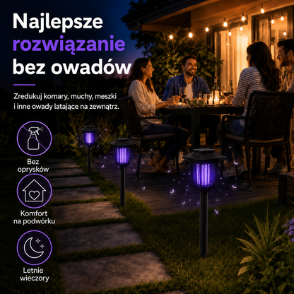 SolarnaTarcza™ - Solarna lampa przeciw komarom LED do ogrodu