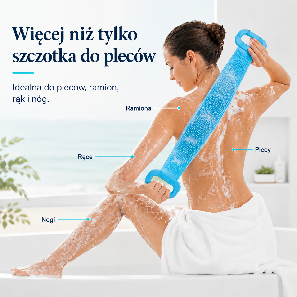 SilikoPlecy™ – Elastyczny Pas do Mycia Pleców i Masażu