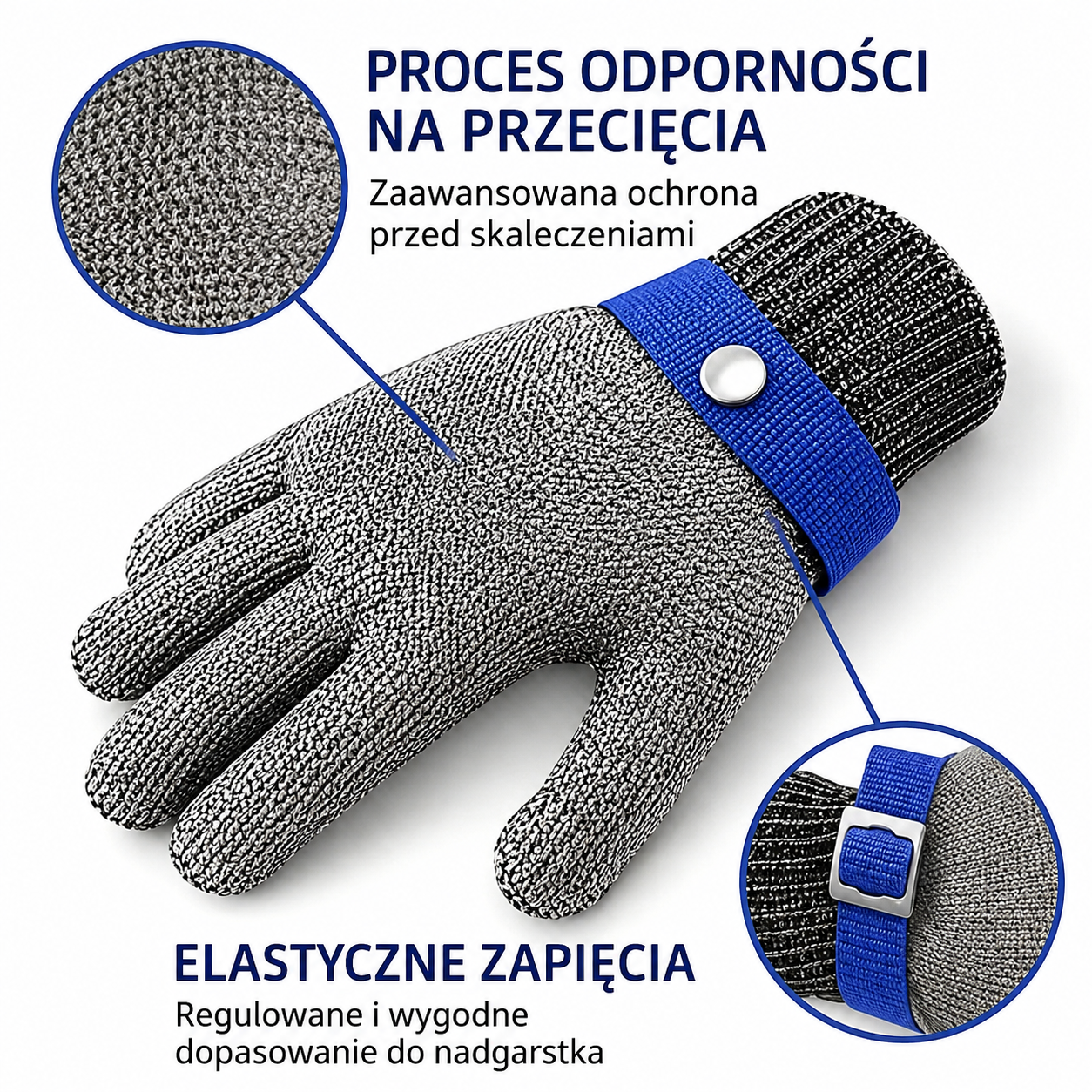 StalGrip™ - Profesjonalna rękawica antyprzecięciowa ze stali nierdzewnej 316L