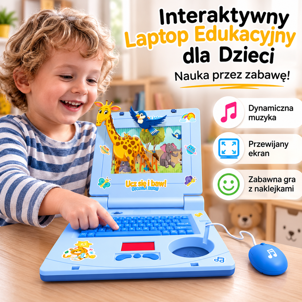 MądryLaptop™ – Interaktywny Laptop Edukacyjny dla Dzieci