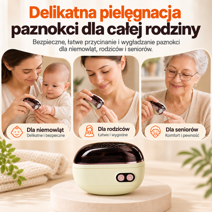 Nailumi™ - Elektryczny Trymer do Paznokci 2w1 dla Całej Rodziny