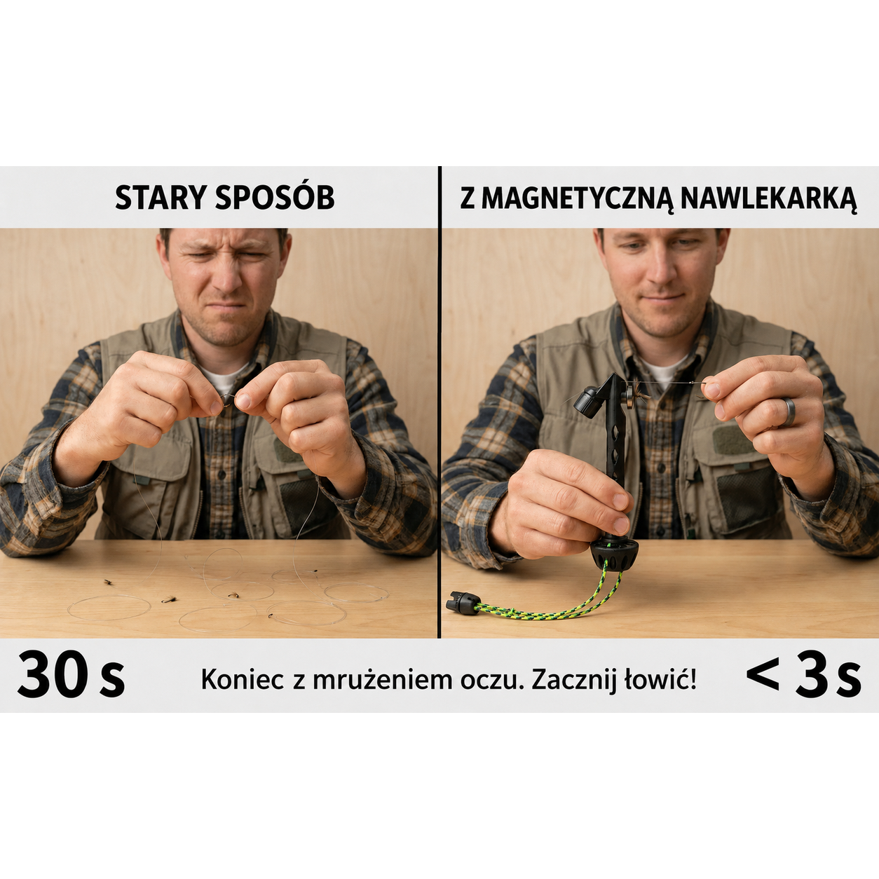 MuchoMag™ - Magnetyczny nawlekacz do much wędkarskich i wiązania węzłów