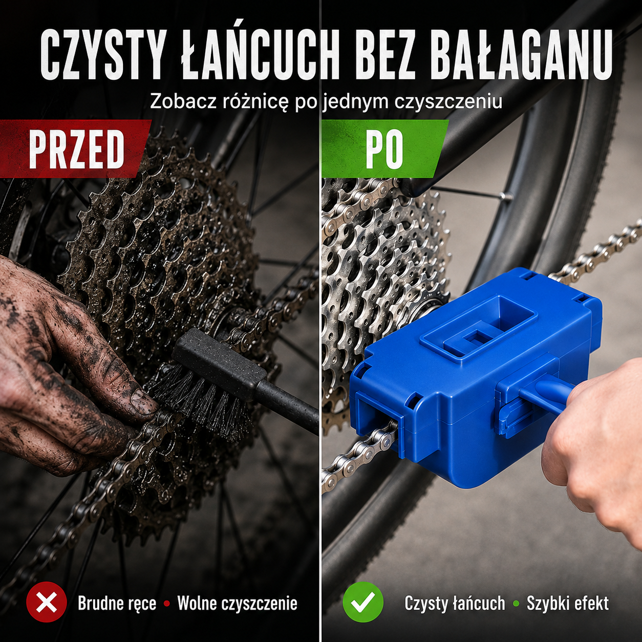 RowerFresh™ — Wielofunkcyjny zestaw do czyszczenia napędu