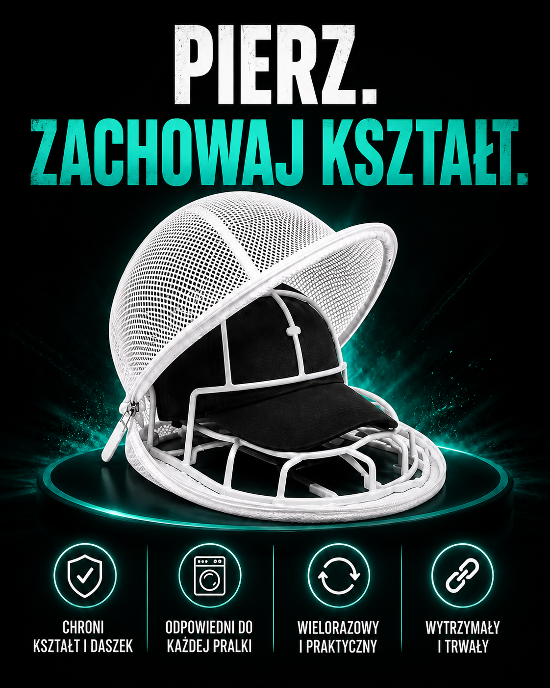 CzapkoForm™ – Ochronna Forma do Prania Czapek