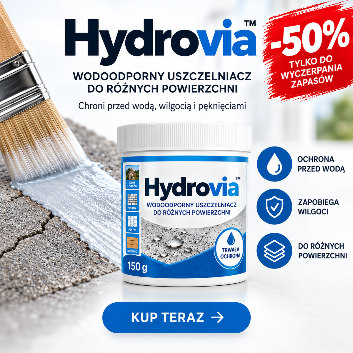 Hydrovia™ – Niewidzialna Powłoka Uszczelniająca Przecieki i Pęknięcia