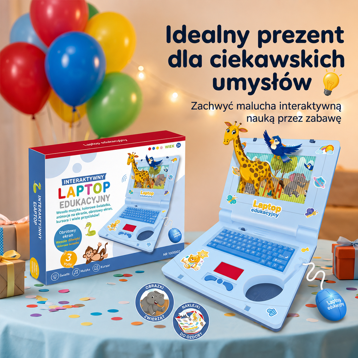 MądryLaptop™ – Interaktywny Laptop Edukacyjny dla Dzieci