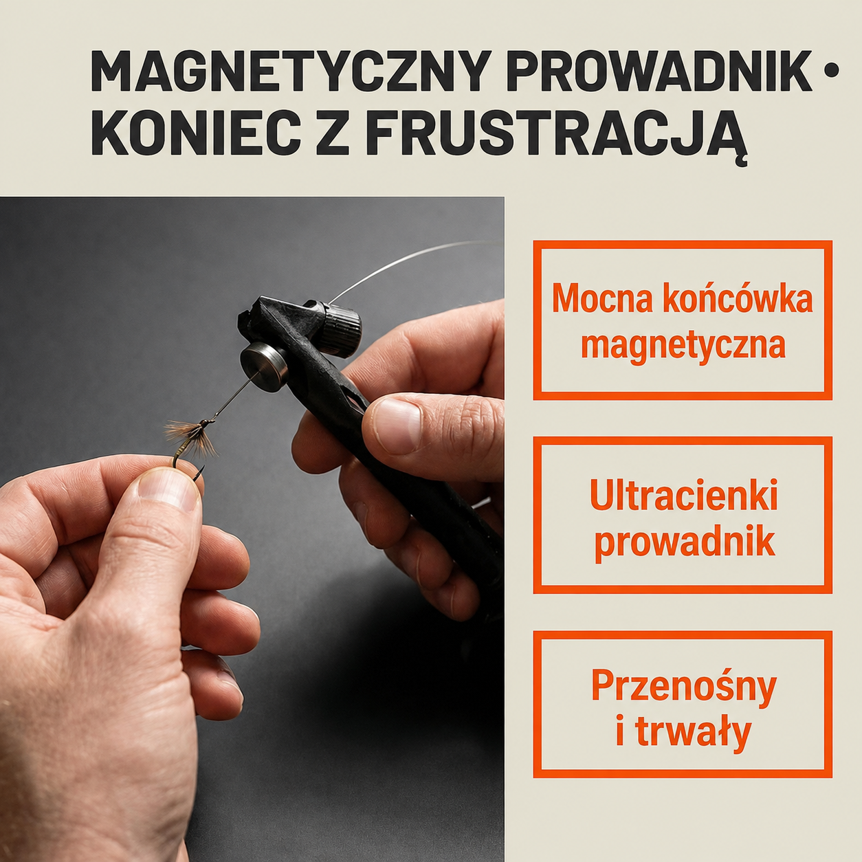 MuchoMag™ - Magnetyczny nawlekacz do much wędkarskich i wiązania węzłów