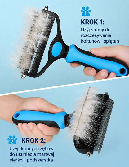 FurMaster – Profesjonalna Szczotka 2w1 do Usuwania Sierści i Kołtunów