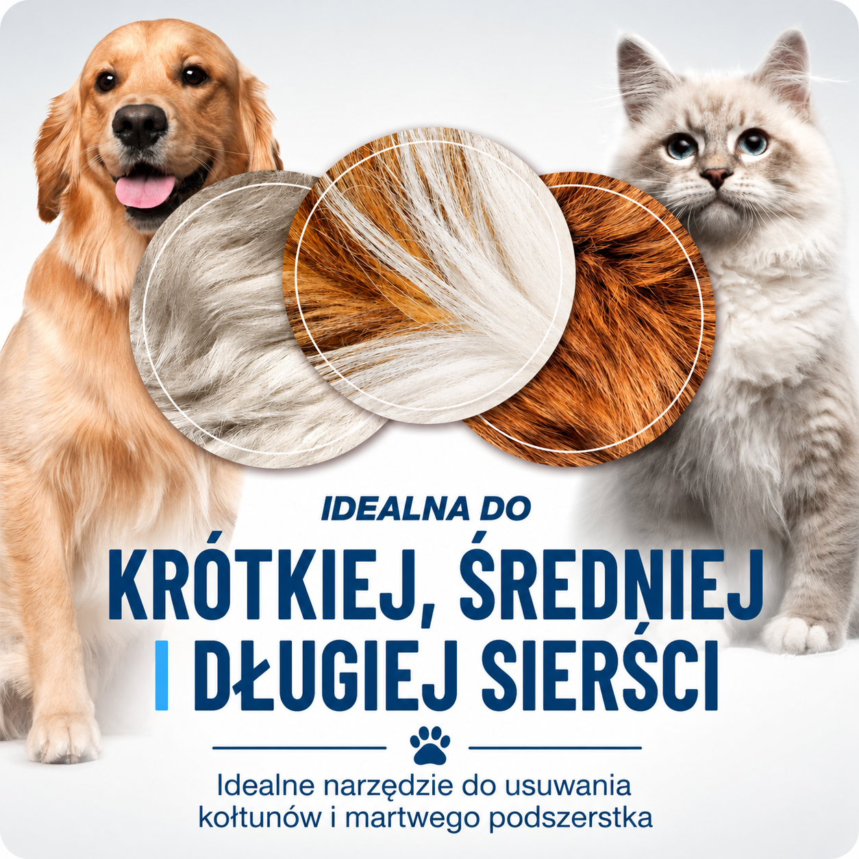 FurMaster – Profesjonalna Szczotka 2w1 do Usuwania Sierści i Kołtunów