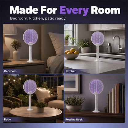 PiorunZap™ – Elektryczna Łapka na Owady 3000V z Podstawką Ładującą