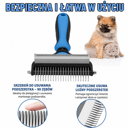 FurMaster – Profesjonalna Szczotka 2w1 do Usuwania Sierści i Kołtunów